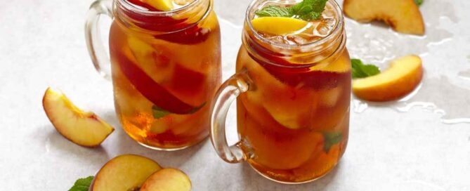 Iced Peach Green Tea and Peach Green Tea Recipe