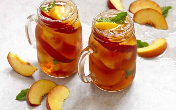 Iced Peach Green Tea and Peach Green Tea Recipe